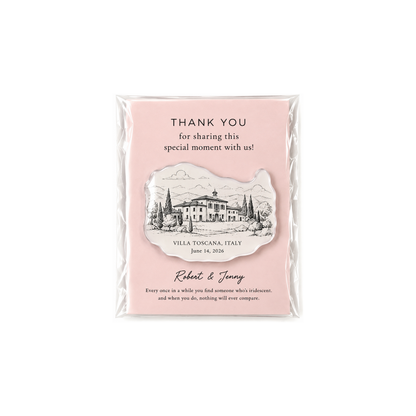 Custom Wedding Venue Illustration Fridge Magnet