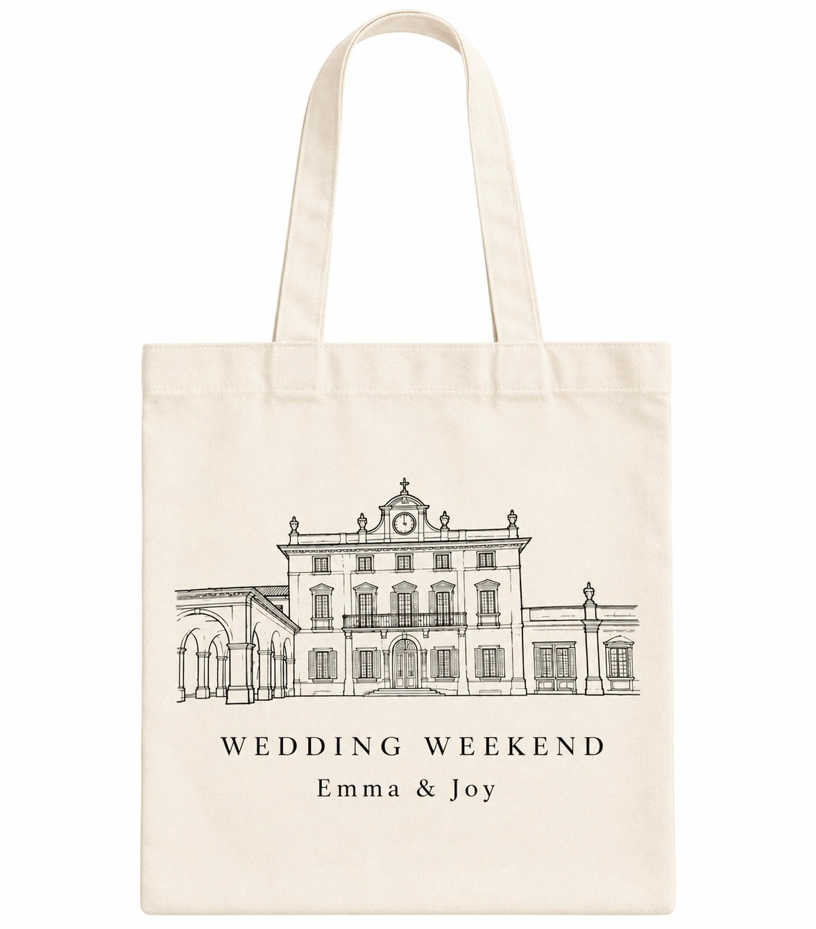 Personalized Line Art Illustration Tote Bag