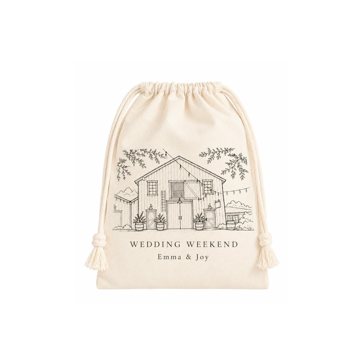 Personalized Venue Illustration Wedding Favor Bag