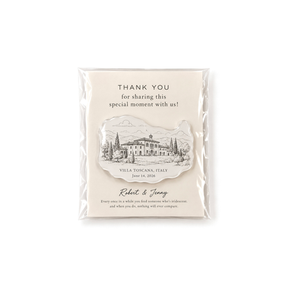 Personalized Venue Illustration Fridge Magnet