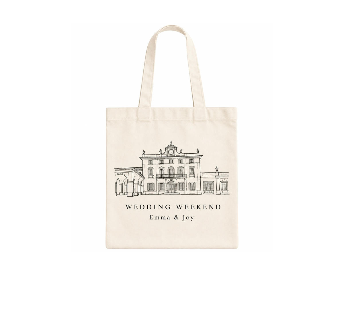 Personalized Line Art Illustration Tote Bag