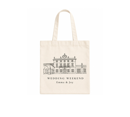 Personalized Line Art Illustration Tote Bag
